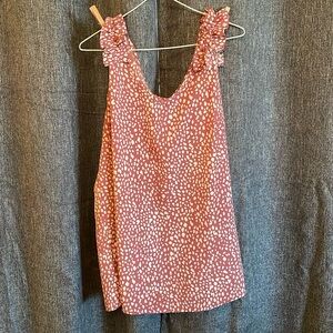 Pink/white spotted tank top